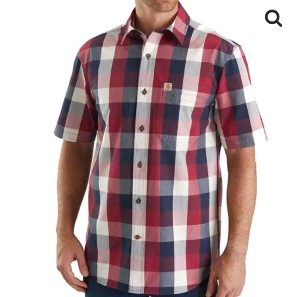 Carhartt Mens Size Medium Plaid Button Down Shirt